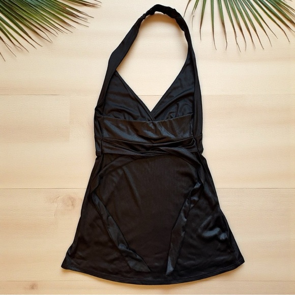 Y2K Vintage GUESS Jeans Black Halter Top – Sequin Beaded Partywear – XS - Picture 2 of 8